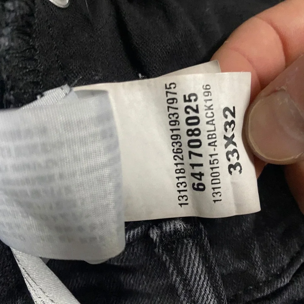 Abercrombie & Fitch Mens Skinny Jeans Faded Black Denim 33x32 131D0151-ABLACK196